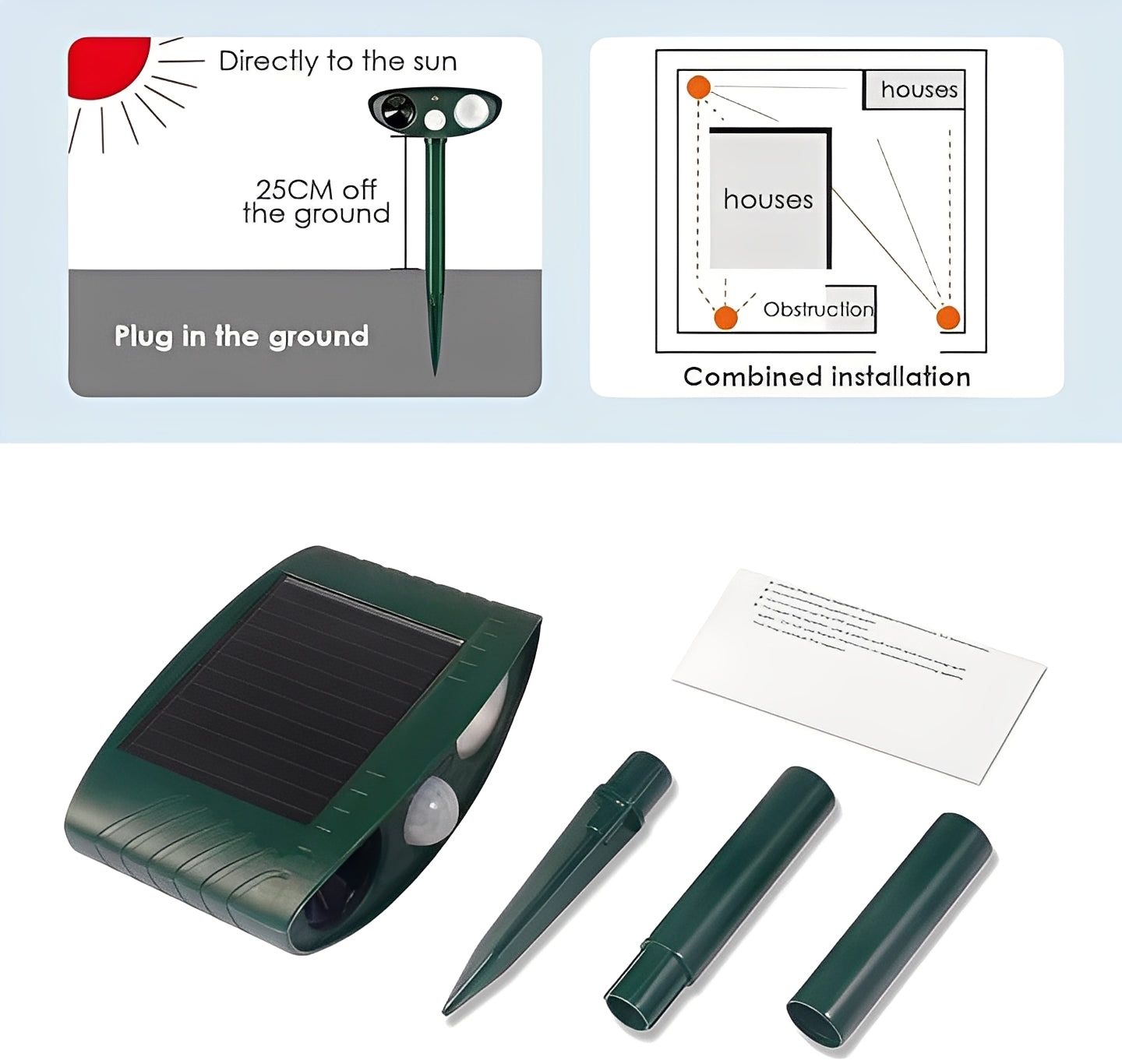 Outdoor Electronic Pest Repeller, 4 Pack