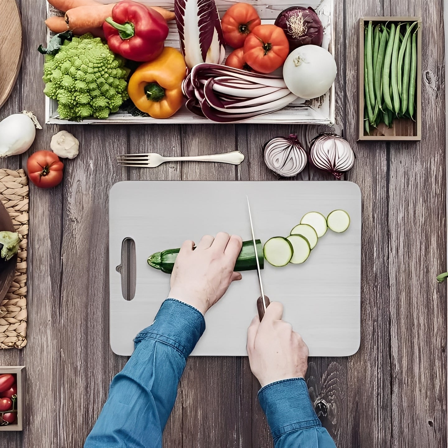 Durable Stainless Steel Kitchen Cutting Board - Ortekor
