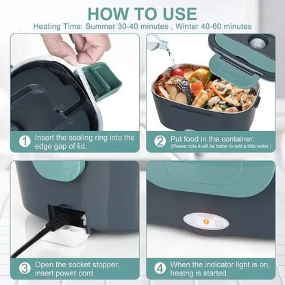 Compact Reheating Lunch Box for Car and Home