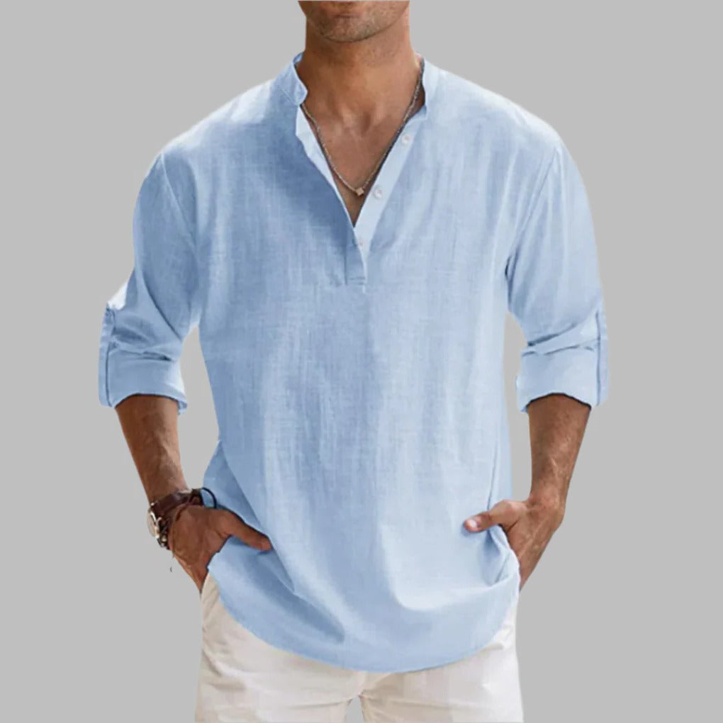 Breathable Mens Summer Linen Shirt - Ortekor