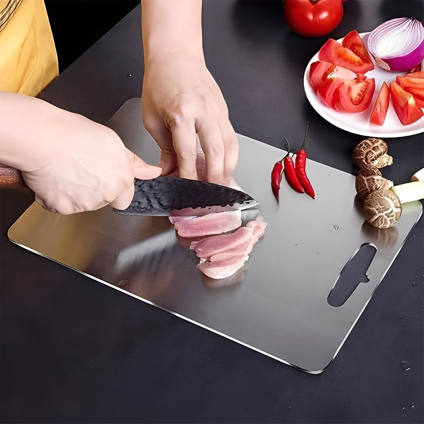 Durable Stainless Steel Kitchen Cutting Board