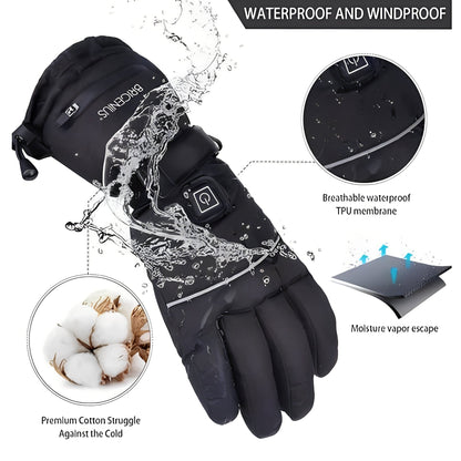 Warm Waterproof Insulated Heated Gloves for Men Women