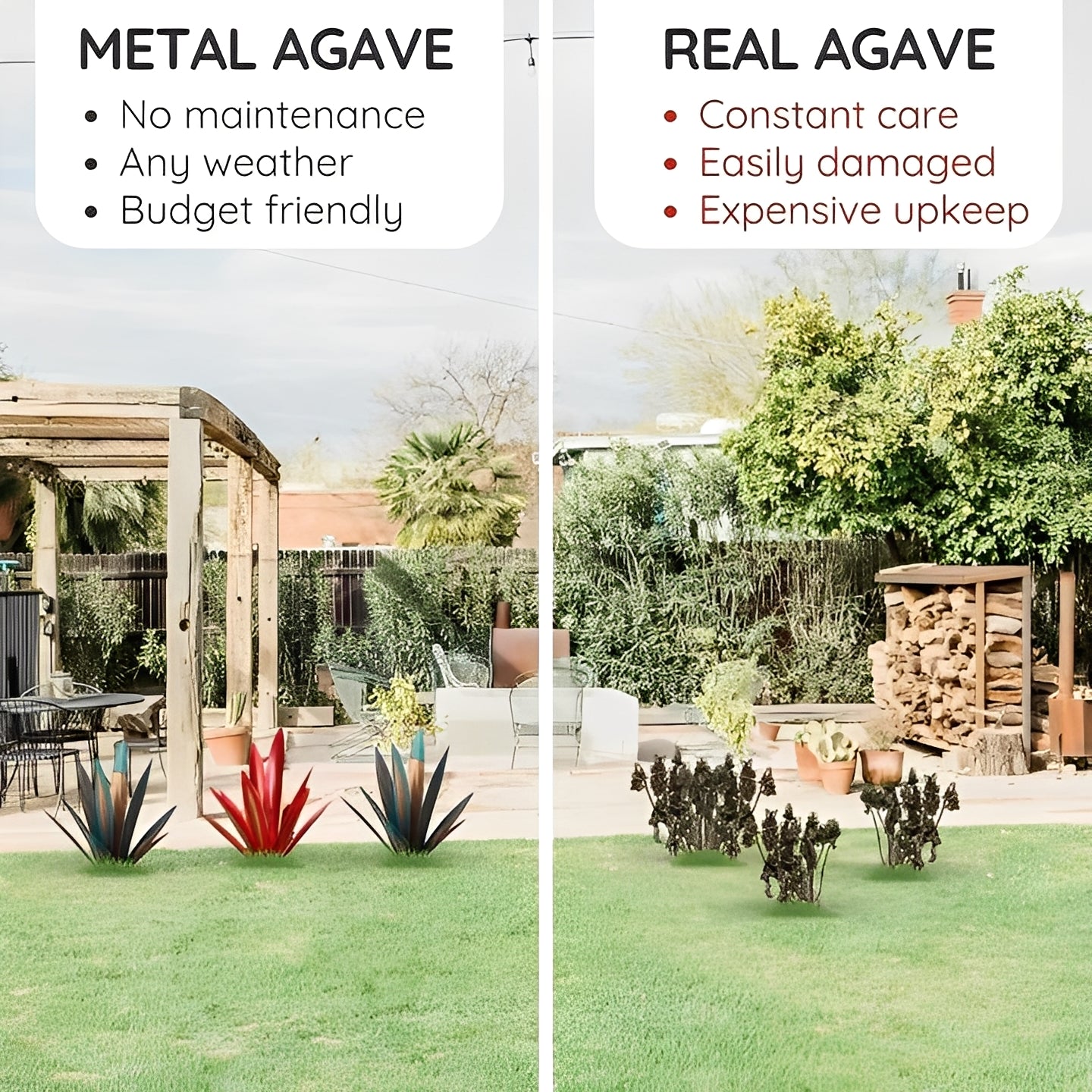 Rustic Metal Succulent Garden Decoration for Home