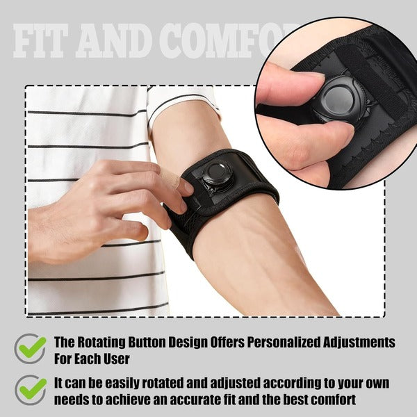 Flexible Elbow Compression Wrap with Adjustable Tightening Strap