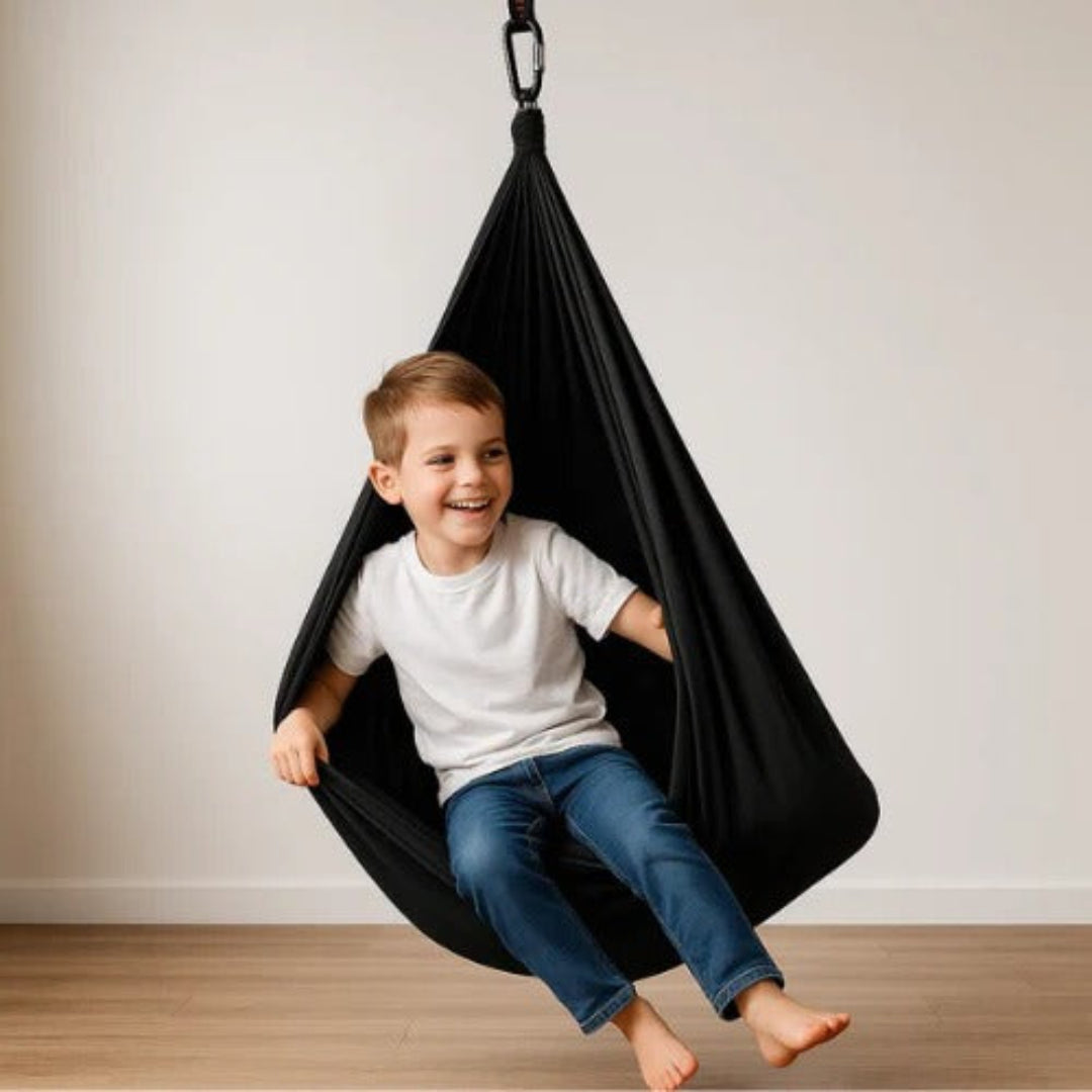 Pod Hanging Chair Cocoon Seat 39 in × 110 in All-Weather Fabric for Kids Adults Indoor Outdoor Garden Bedroom Patio Relaxation Hammock Swing