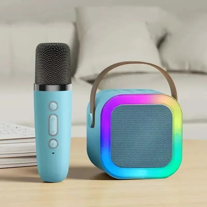 Portable Karaoke System with Bluetooth and Microphone