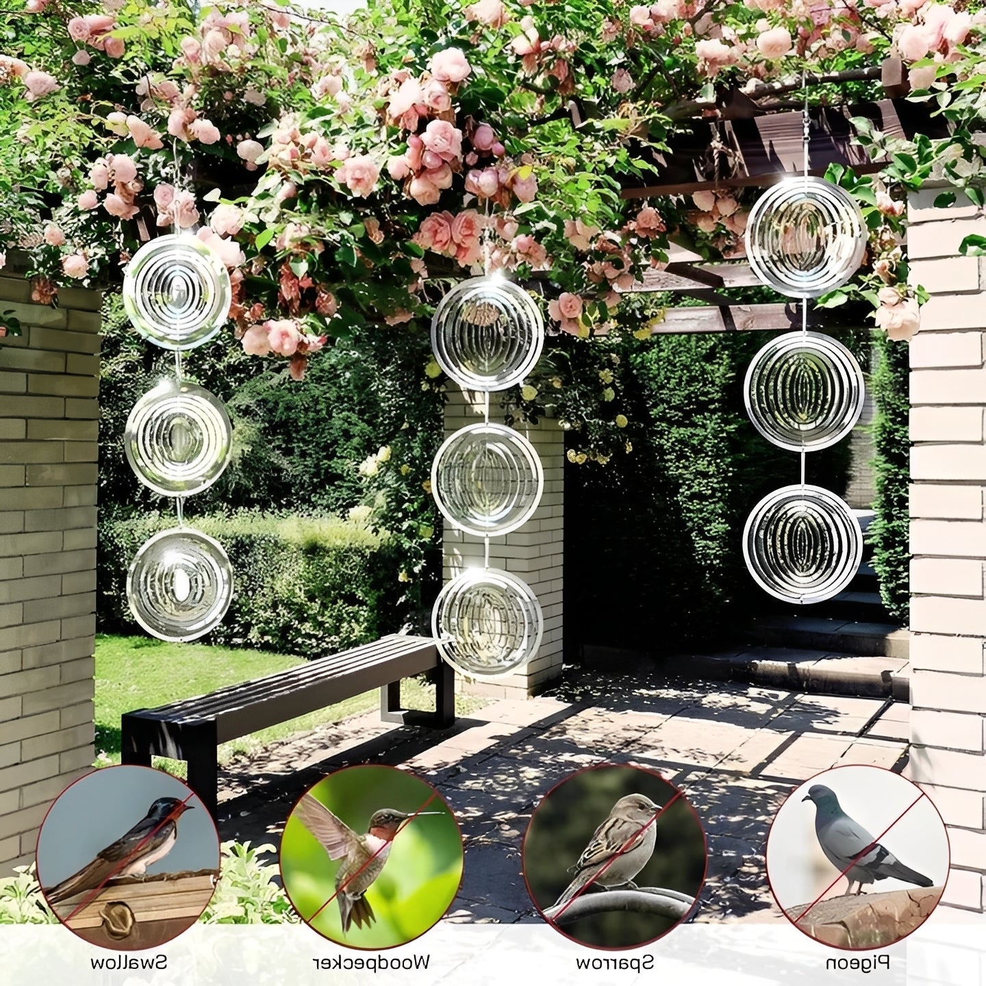 Shiny Bird Repellent Spinner for Garden