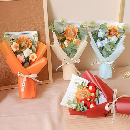Beautiful Floral Crochet Flower Gift Arrangement