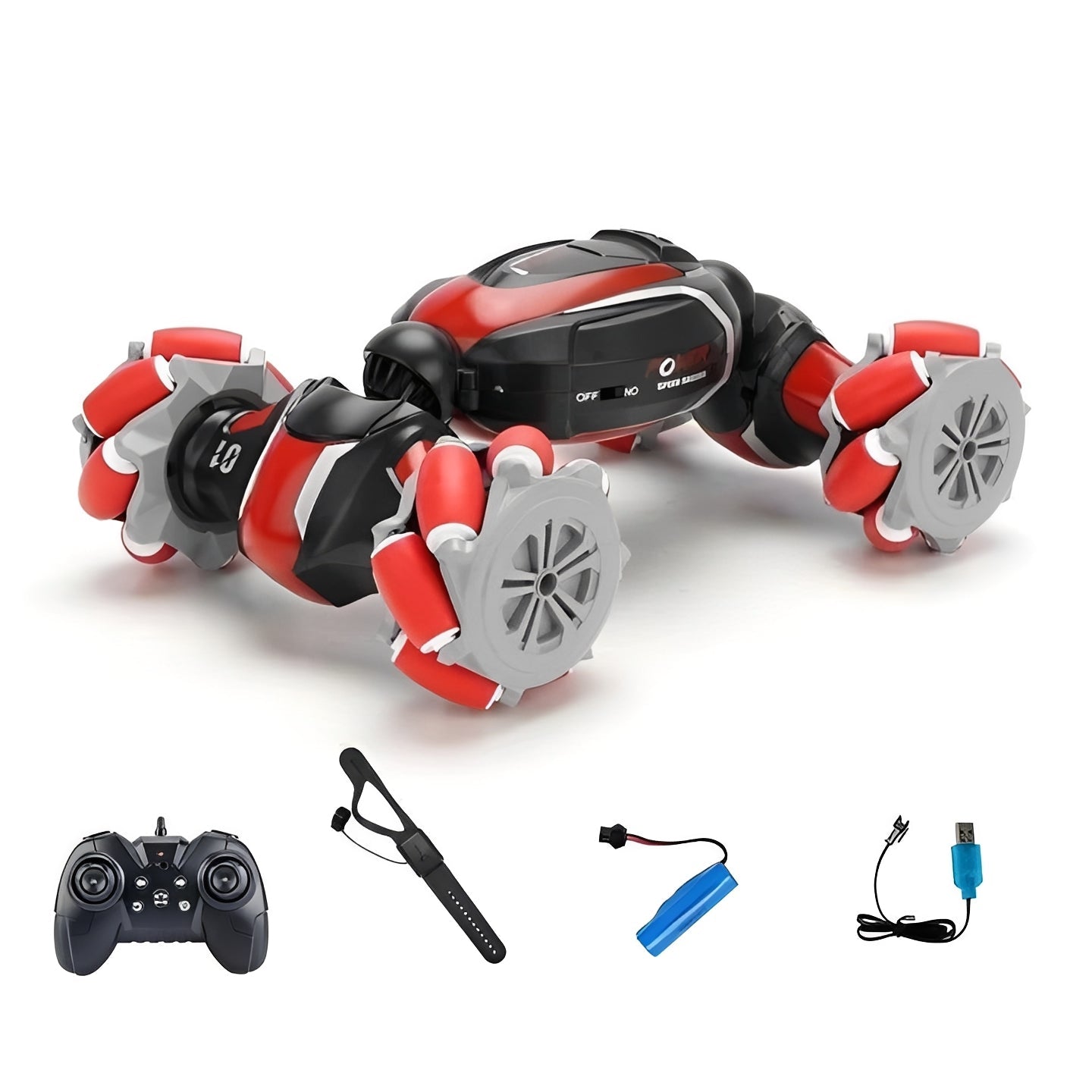 Remote Control Stunt Car with Reversible Driving Action