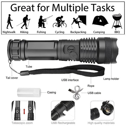 Portable LED Torch with Focusable Bright Light
