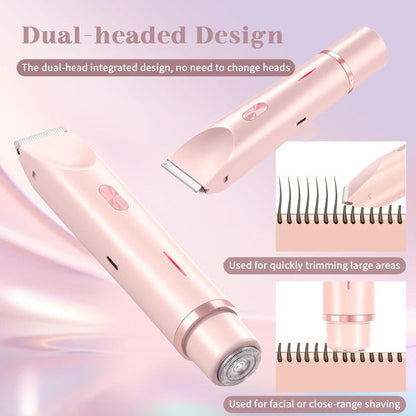 Women's Rechargeable Bikini Trimmer Dual Blade Wet Dry