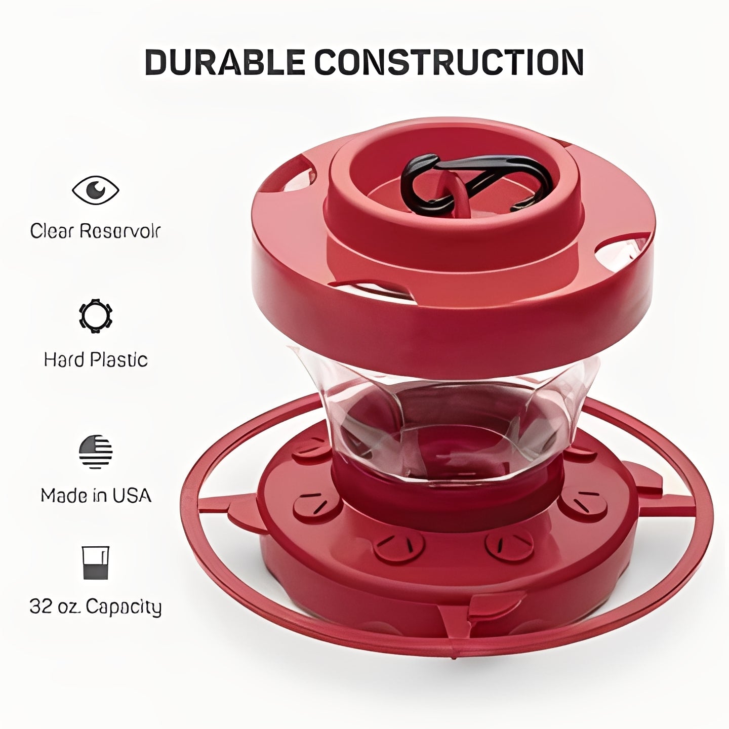 Colorful Bird Feeder with Tray and Pest Guard