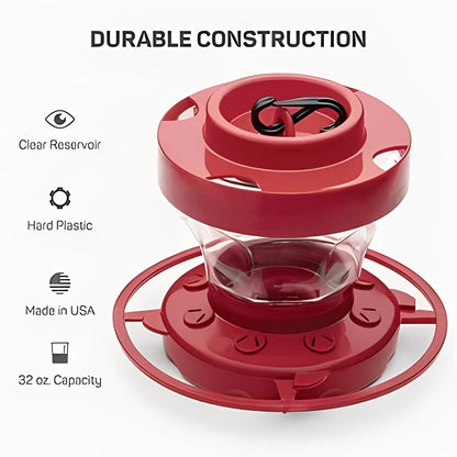 Colorful Bird Feeder with Tray and Pest Guard