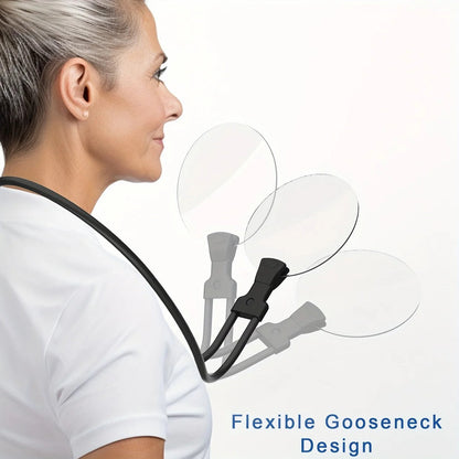 Hands-Free Adjustable Magnifying Glass 5X