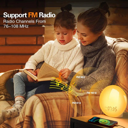 Wake Up Light Alarm Clock with Soothing Sounds