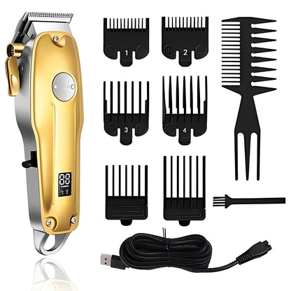 Wireless Hair Trimmer Kit with Adjustable Clipper and Trimmer
