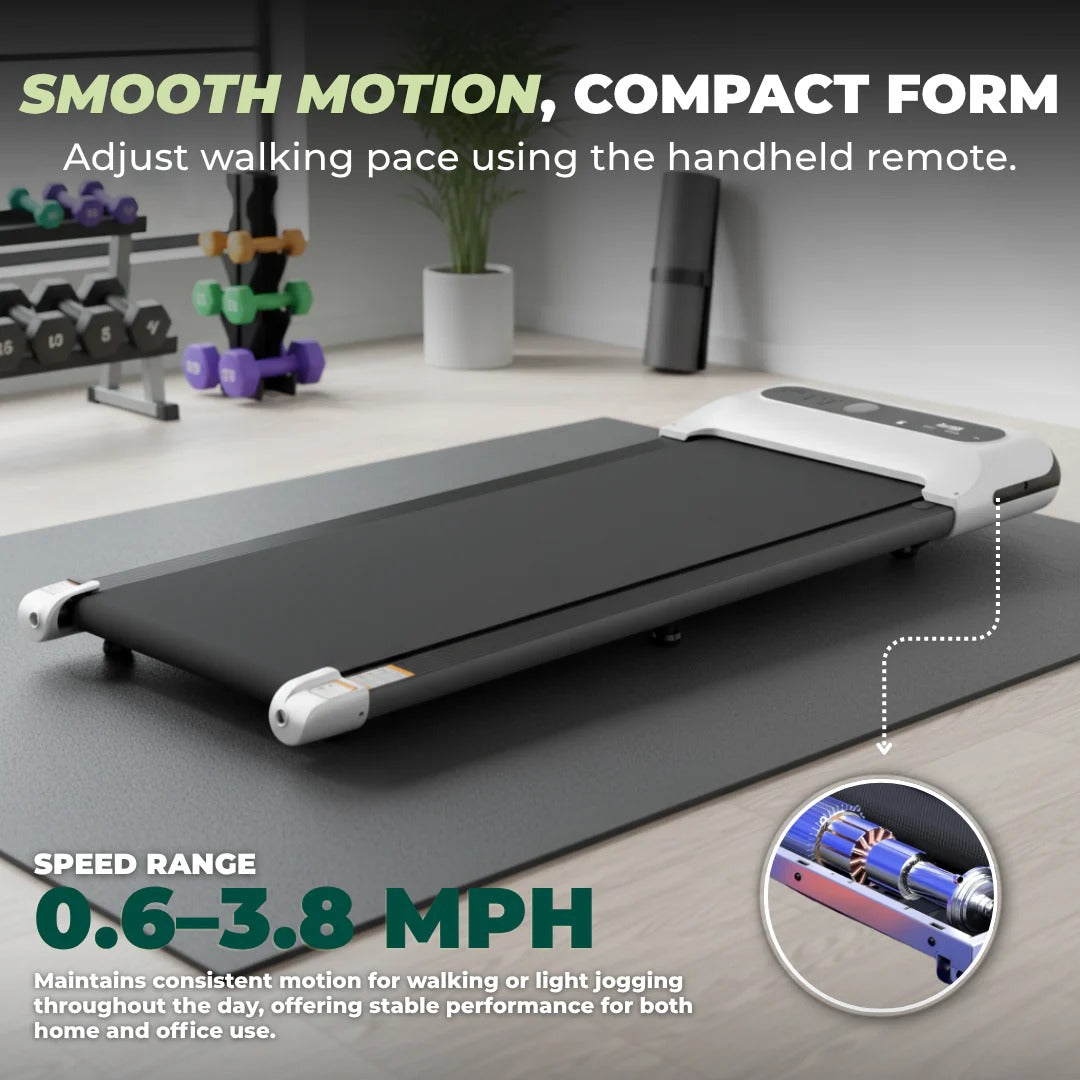Space Saving Under Desk Treadmill with LED Display