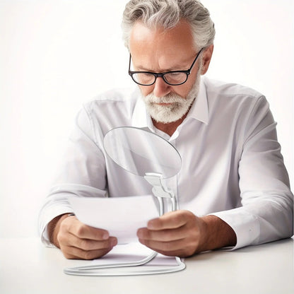 Hands-Free Adjustable Magnifying Glass 5X