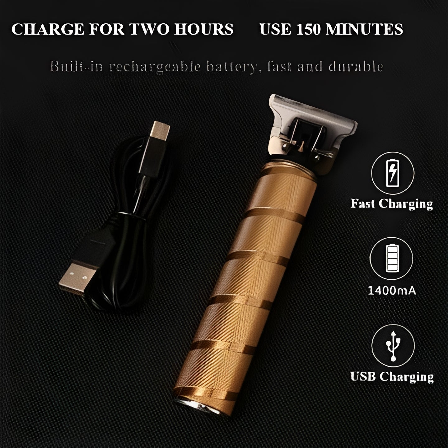 Wireless Hair Trimmer Kit with Adjustable Clipper and Trimmer