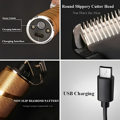 Wireless Hair Trimmer Kit with Adjustable Clipper and Trimmer
