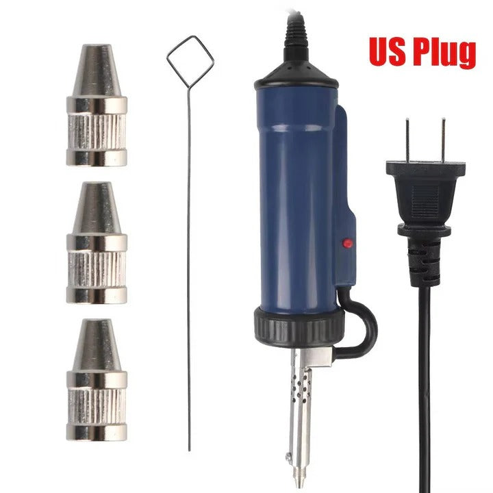 Portable Desoldering Tool with Multiple Nozzle Tips