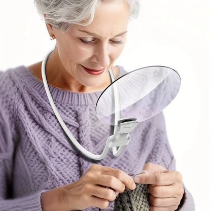 Hands-Free Adjustable Magnifying Glass 5X