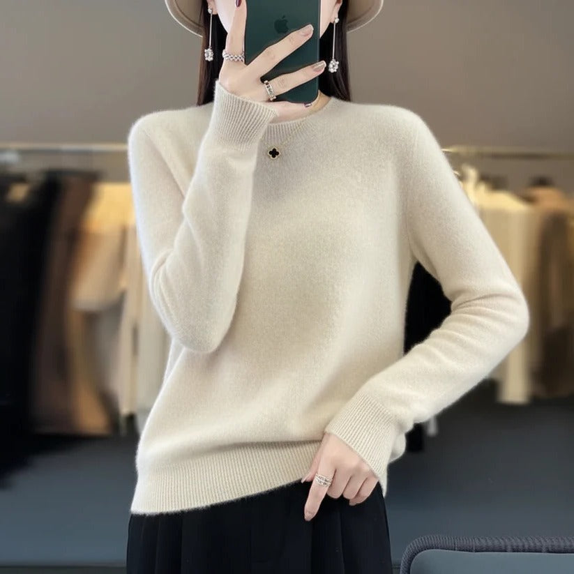Soft Crew Neck Women's Cashmere Sweater