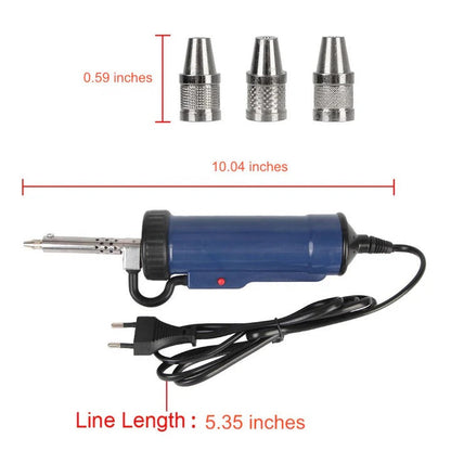 Portable Desoldering Tool with Multiple Nozzle Tips