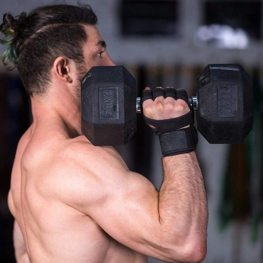 Ventilated Fingerless Sports Gloves for Men