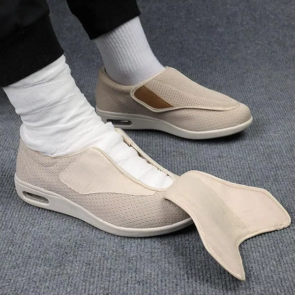 Orthopedic Sneakers Extra Wide Fit Memory Foam Cushioned Lace-Up Walking Shoes for Swollen Feet Diabetic-Friendly Athletic Footwear Unisex