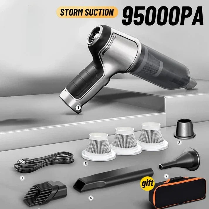 Compact Rechargeable Vacuum for Car and Home Cleaning