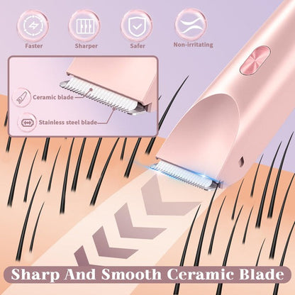 Women's Rechargeable Bikini Trimmer Dual Blade Wet Dry
