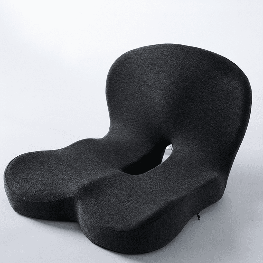 Ergonomic Foam Seat Pad 17 in Gray for Chair Desk Car Travel Posture Relief Support Cushion