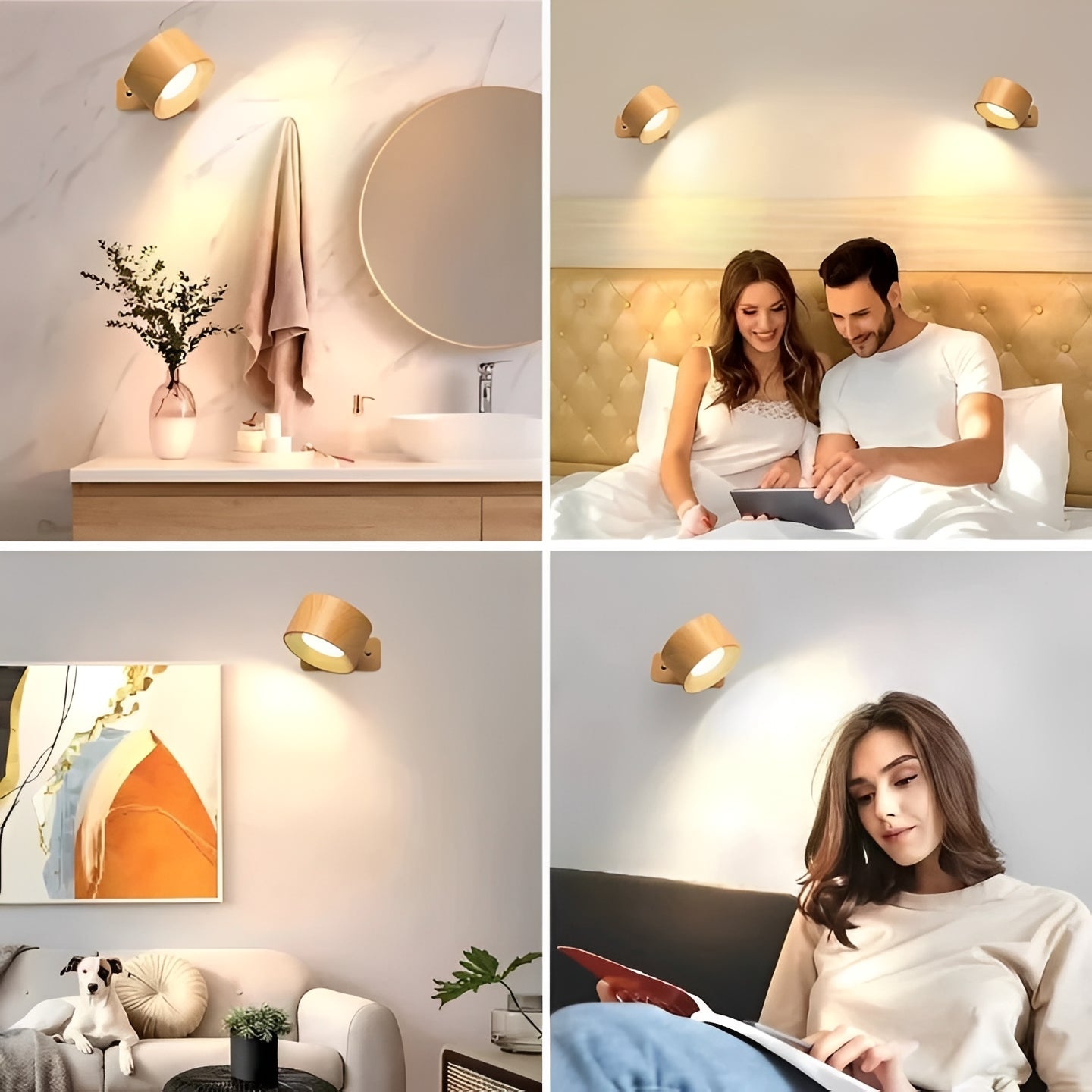 Adjustable LED Wall Lamp with Rotating Head