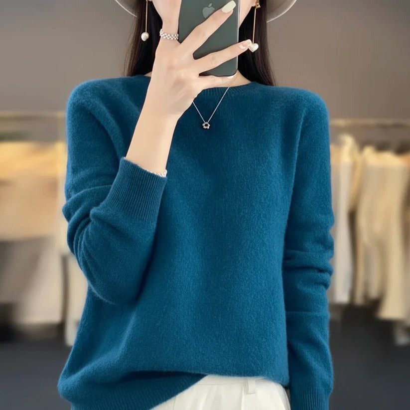 Soft Crew Neck Women's Cashmere Sweater