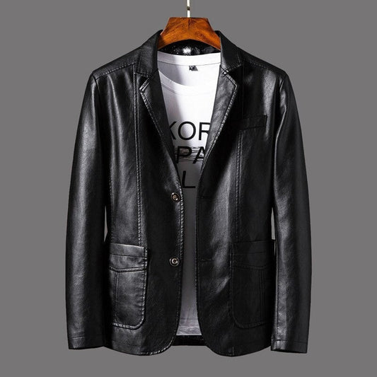 Vintage Style Leather Biker Jacket for Men - Ortekor