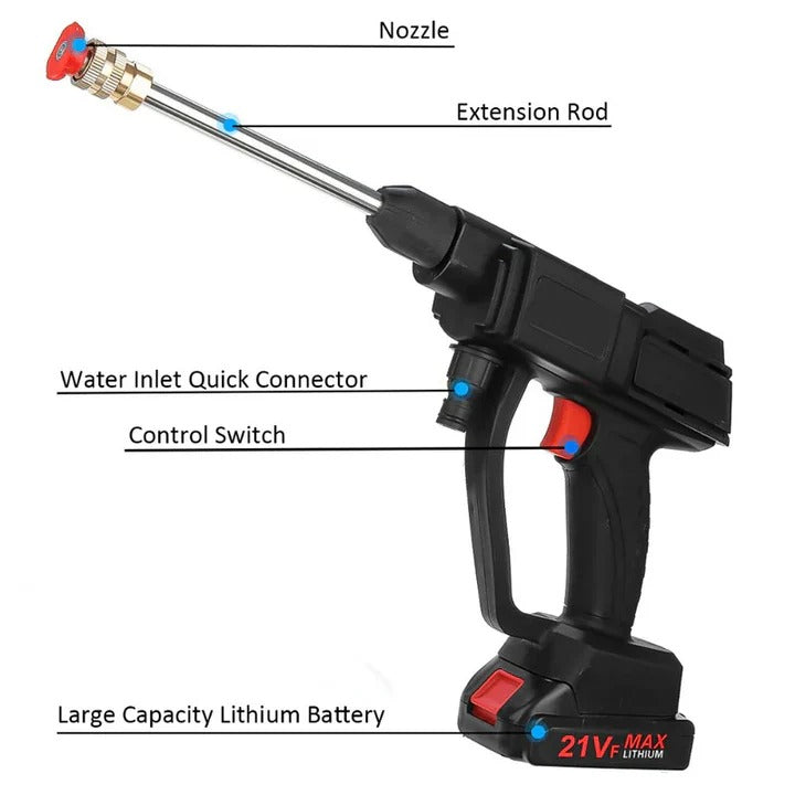 Portable Rechargeable Power Washer with Dual Batteries