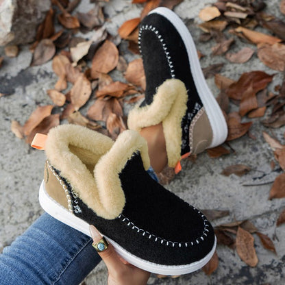 Warm Fuzzy Ankle Boots for Women, Lightweight Comfortable Design