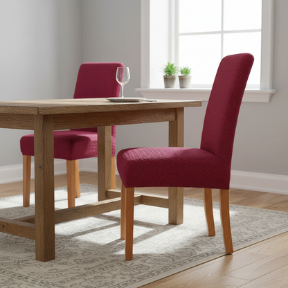 Stretch Velvet Dining Chair Covers Elastic Parsons Slipcovers Set for Home Events Machine Washable Spill Protection