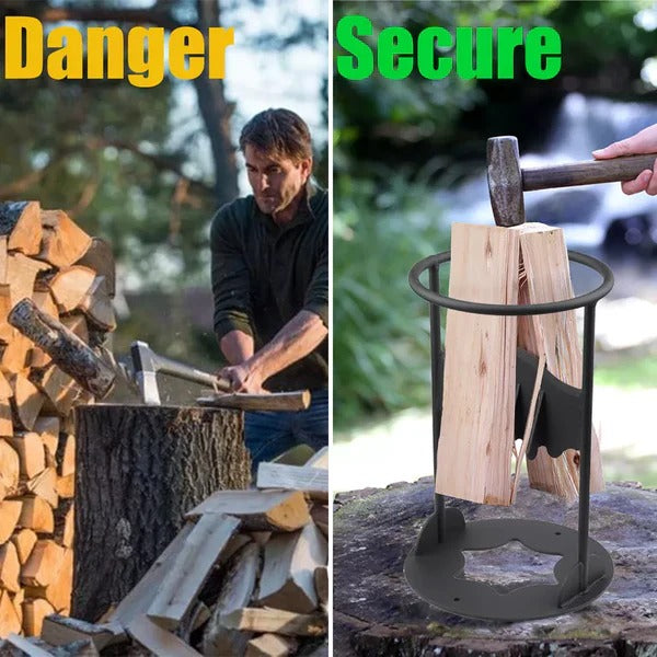 Easy Firewood Log Splitter Tool with Fixed Blade
