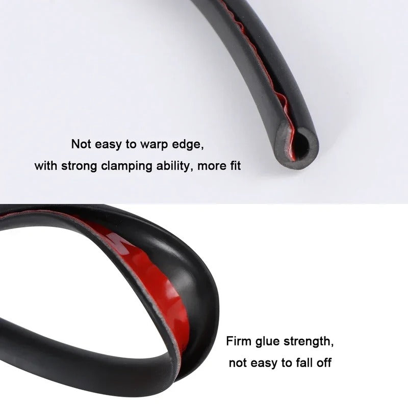 U-Channel Door Edge Guard for Cars & SUVs – Flexible Trim Protects Against Scratches, Dents & Paint Chips – 16 ft Roll