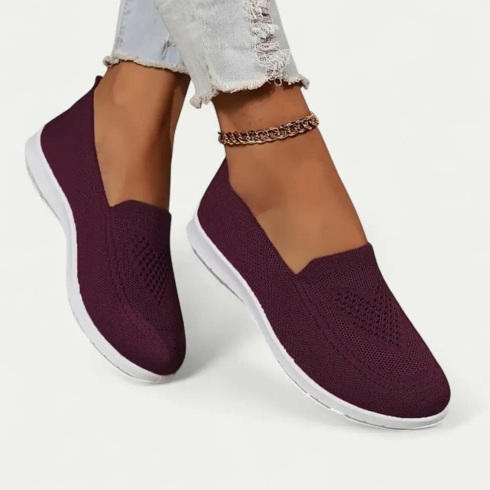 Breathable Women's Slip On Sneakers with Soft Comfort Insoles