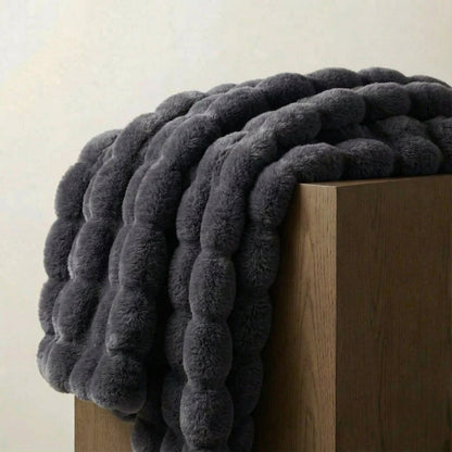 Plush Faux Fur Throw Blanket with Silky Soft Texture for Couch, Bed & Living Room Decor in Multiple Colors