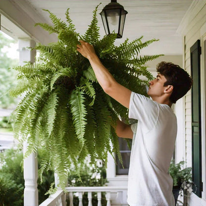 Outdoor Faux Fern Bush – Weatherproof Synthetic Greenery for Porch, Patio & Yard Decor