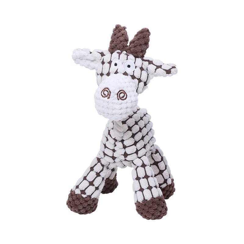 Heavy-Duty Plush Dog Toy with Squeaker for Aggressive Chewers | Durable Stuffed Animal Chew Toy for Large Dogs | Anxiety Relief Pet Toy