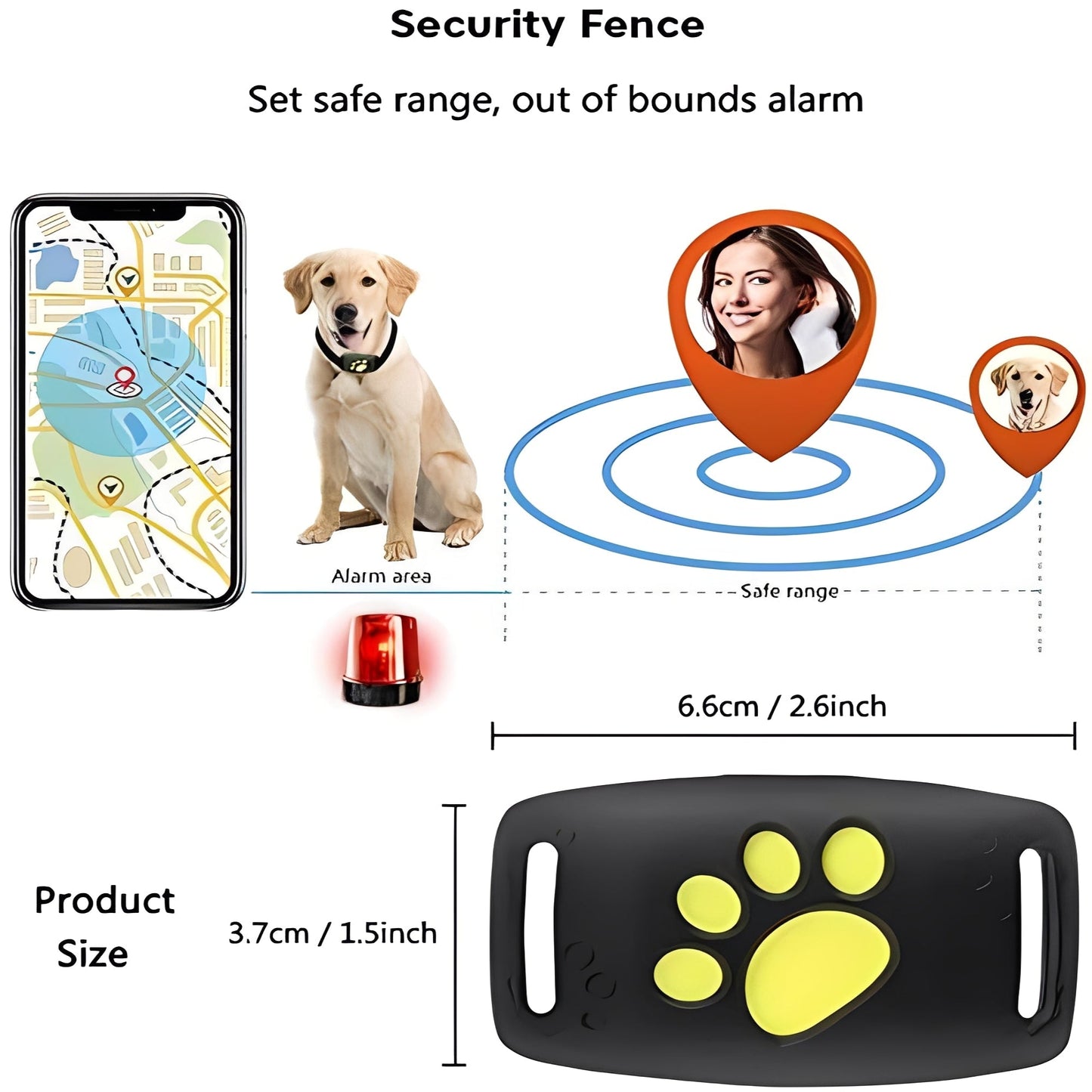Smart Pet Tracker Collar with Live GPS Location