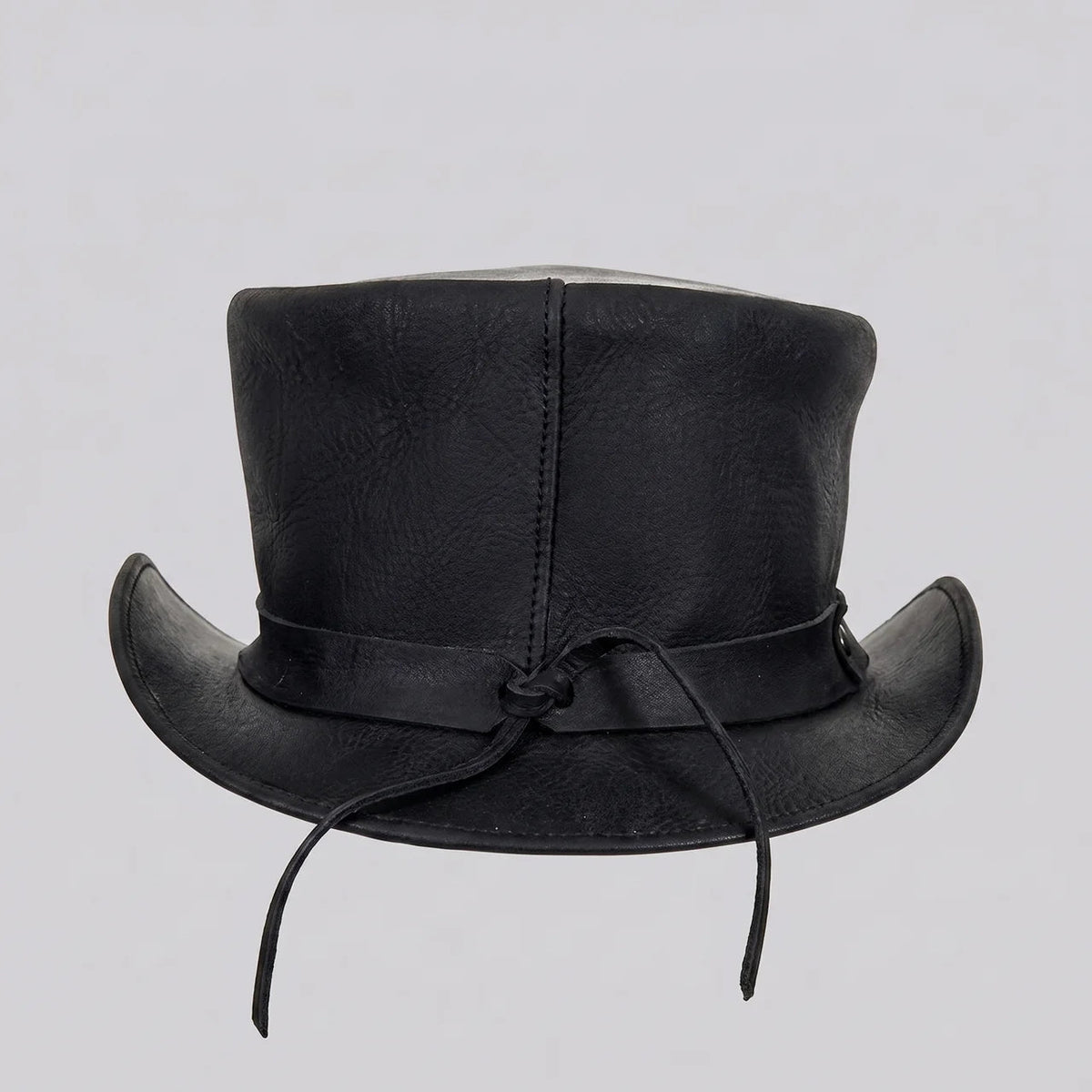 Steampunk Top Hat | Leather Finish with Shapeable Brim | Unique Style for Festivals and Events
