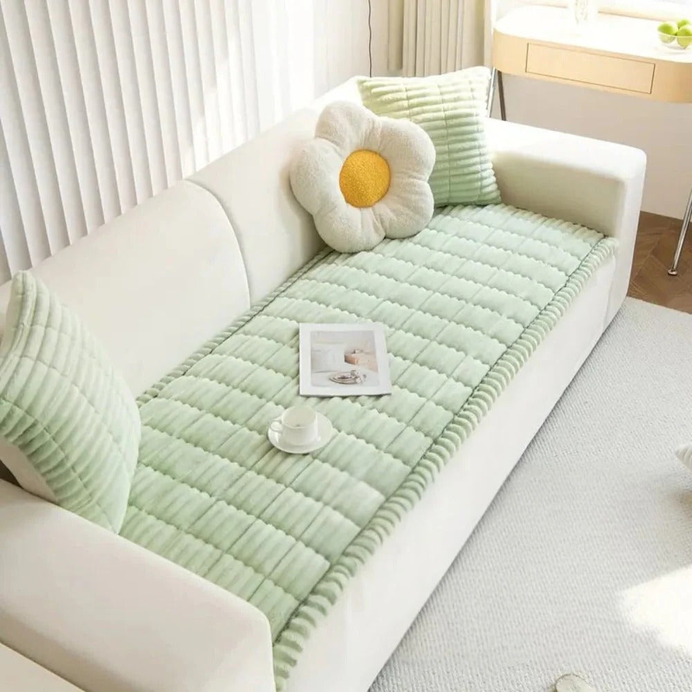 Soft Furniture Protector Cover with Ruffled Trim