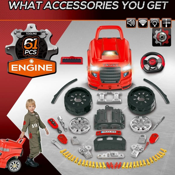 Kids Large Truck Engine Playset
