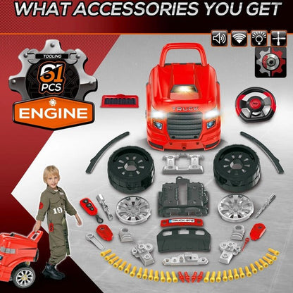 Kids Large Truck Engine Playset